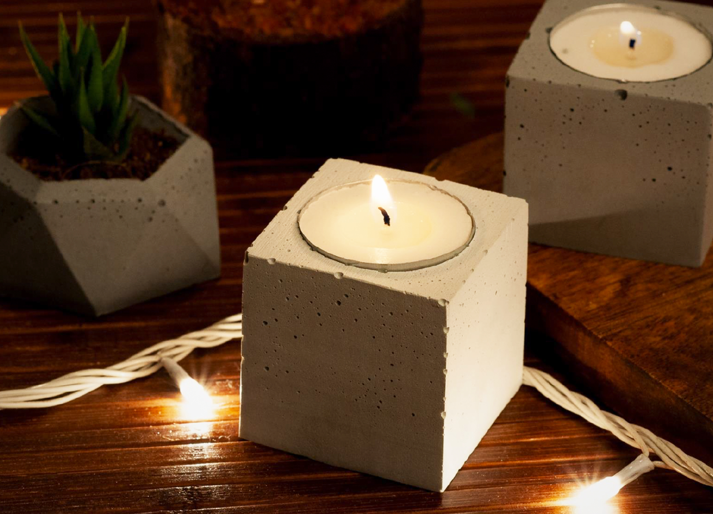 Lava Candle Holder - SPARR Concrete